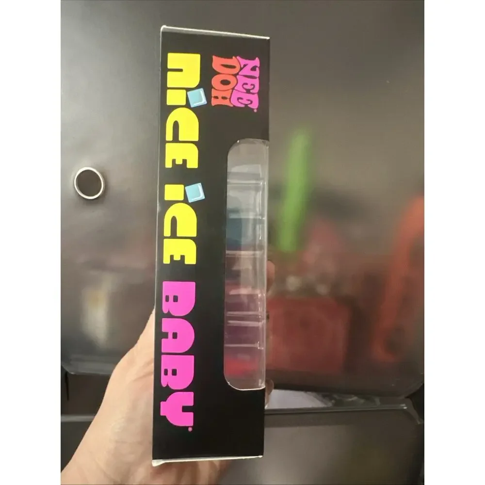Nee Doh NeeDoh Nice Ice Baby 4 Pack Set of Four Mini Ice Cube Purple Pink Blue